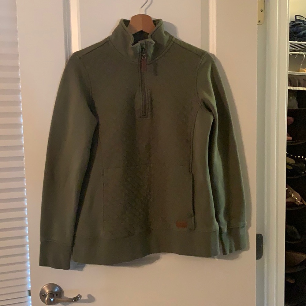 LL Bean quarter zip quilted pull over